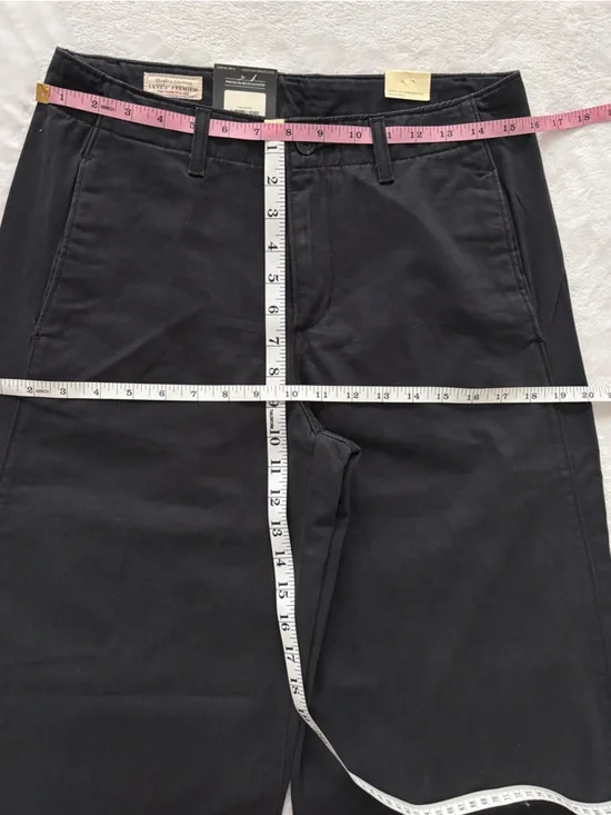 LEVI'S Premium XLBlack Chino Wide Leg Mid Rise Pants--NWT--26x31 - Picture 15 of 16